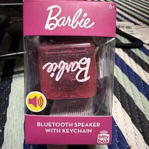 MATTEL BARBIE Bitty Box, Bluetooth Speaker Miniature With Keychain New
